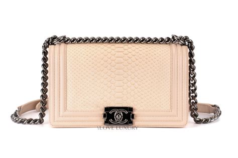 chanel boy bag python ruthenium back|Chanel belt bag.